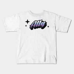 Ally - Retro Classic Typography Style Kids T-Shirt